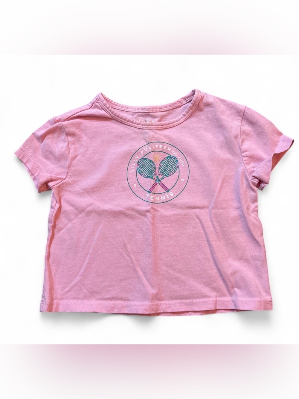 Lilly Pulitzer Pink Girls' Tennis Graphic Short Sleeve Tee